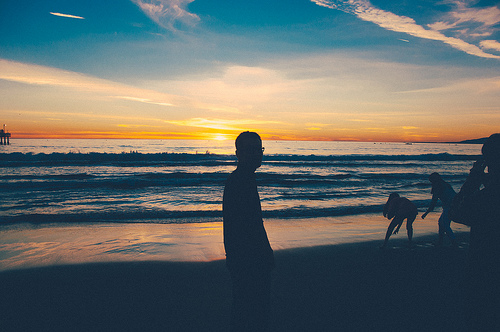 my silhouette @ Santa Monica Beach